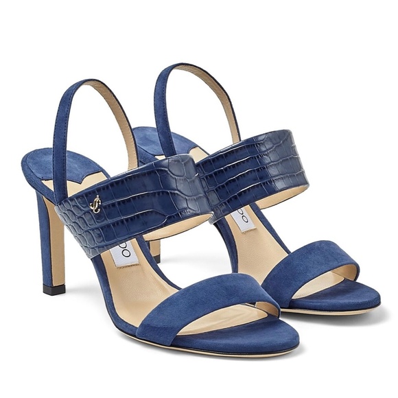 Jimmy Choo suede croc embossed slingback pumps - Picture 4 of 9